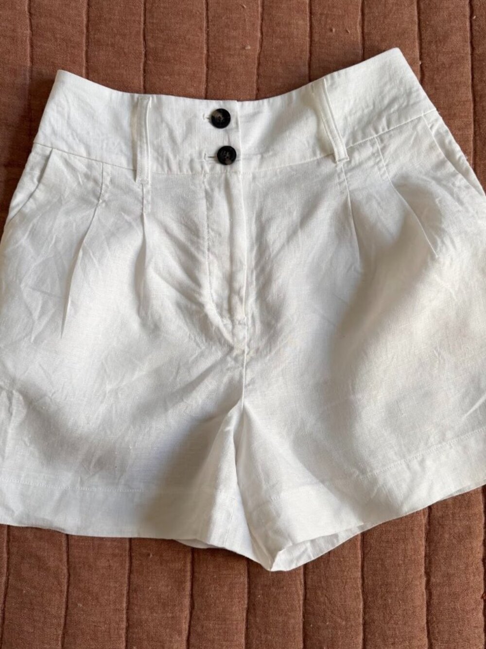 Boden White Linen Shorts - Size 2
